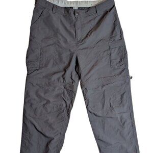 REI Co-Op Sahara Convertible Pants Zip Off Womens Plus Size 16 Hiking Dark Gray